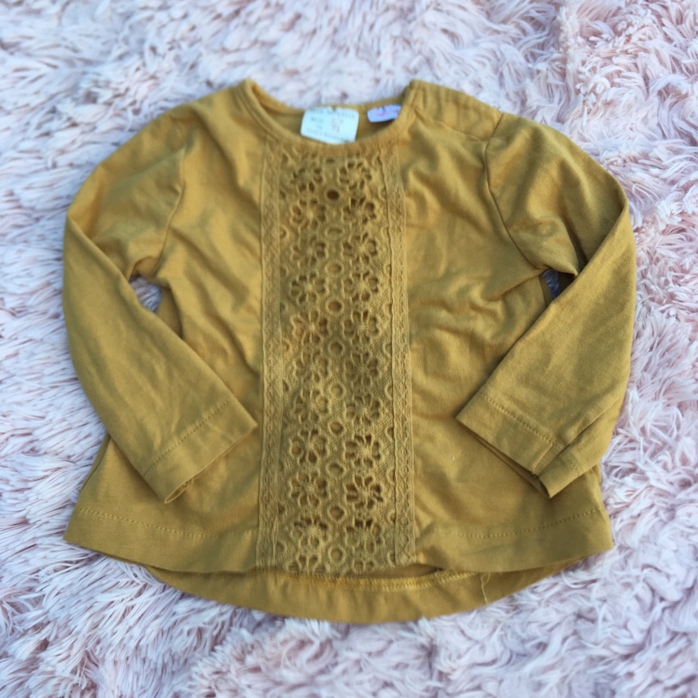 Zara girls mustard yellow long sleeve